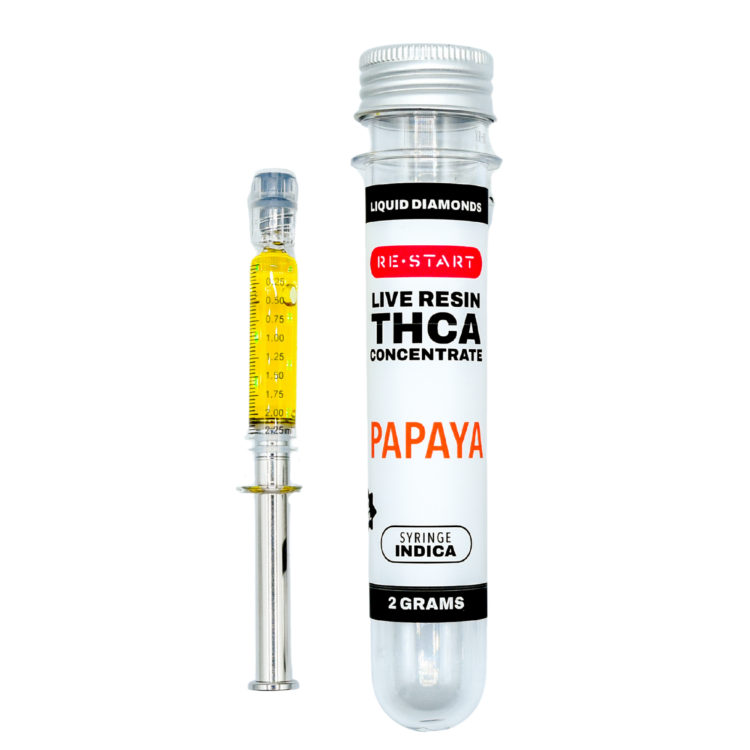 THCA Live Resin Dab Syringe (I) Papaya + Free Accessory / 2mL/2G (Reg. Price $70)